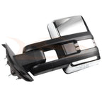 Set of 2 Power Signal Heated Chrome Tow Mirrors for Chevy GMC (2014–2018)