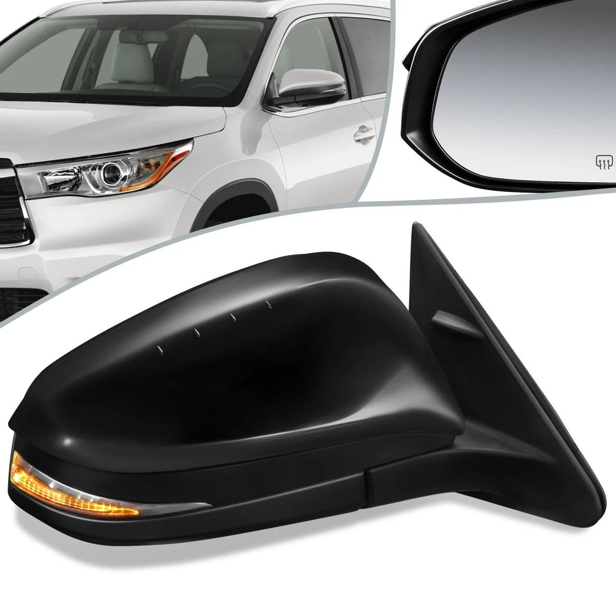 Power Heated Signal Side Door Mirror for Highlander (2014–2016) TO1321317