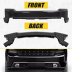Front Bumper Face Bar for Chevrolet Silverado 1500 (2019–2022) Steel Black