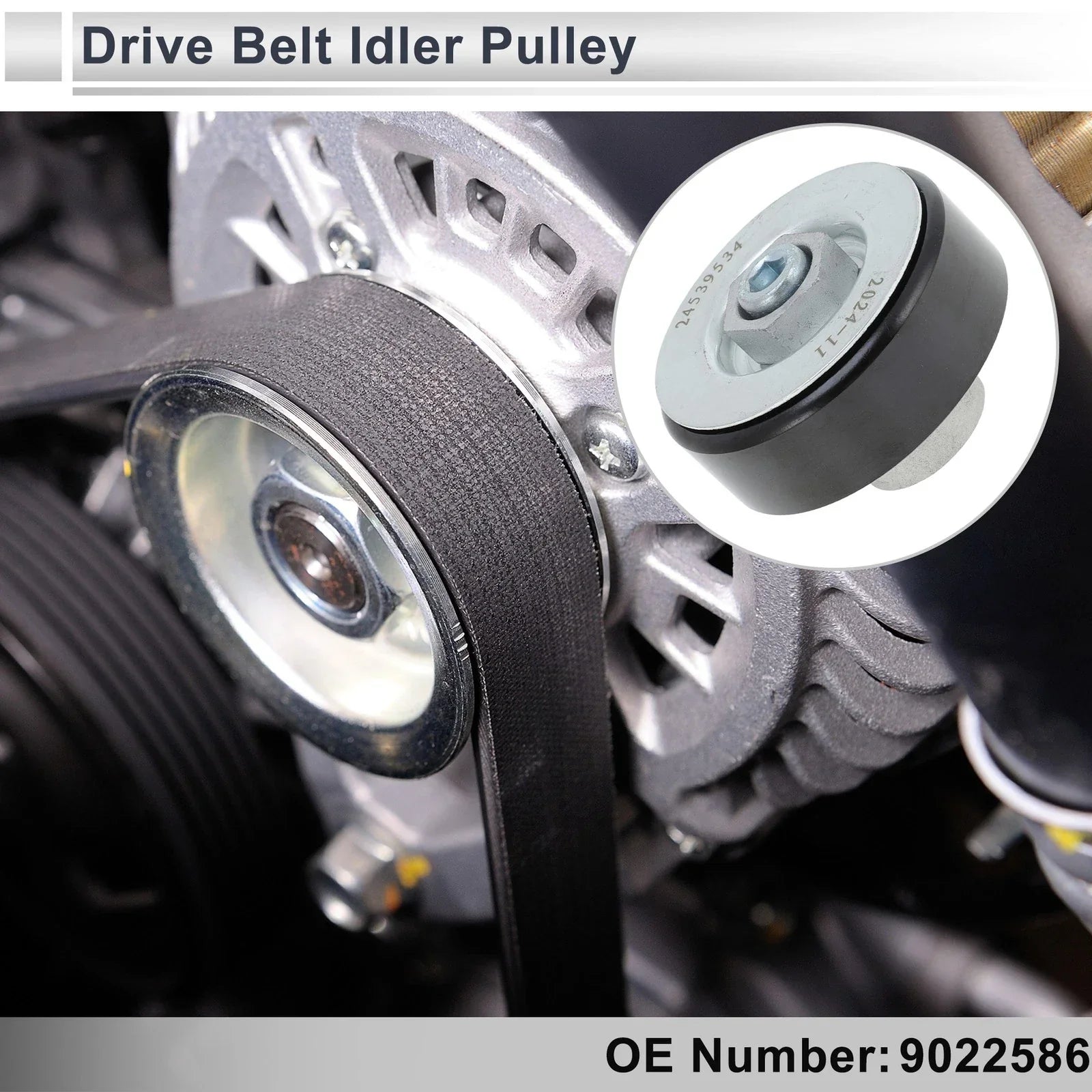 Drive Belt Idler Pulley for Chevrolet Spark (2010-2015) Black 1 x Piece