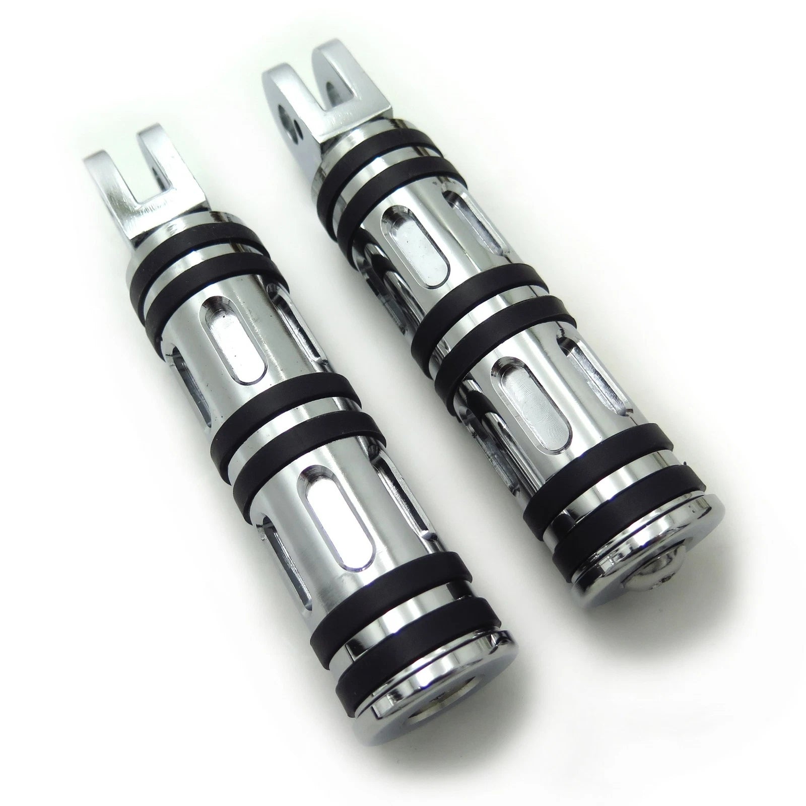 Chrome Edge Cut Footpegs for Triumph Bonneville America (2002–2014)