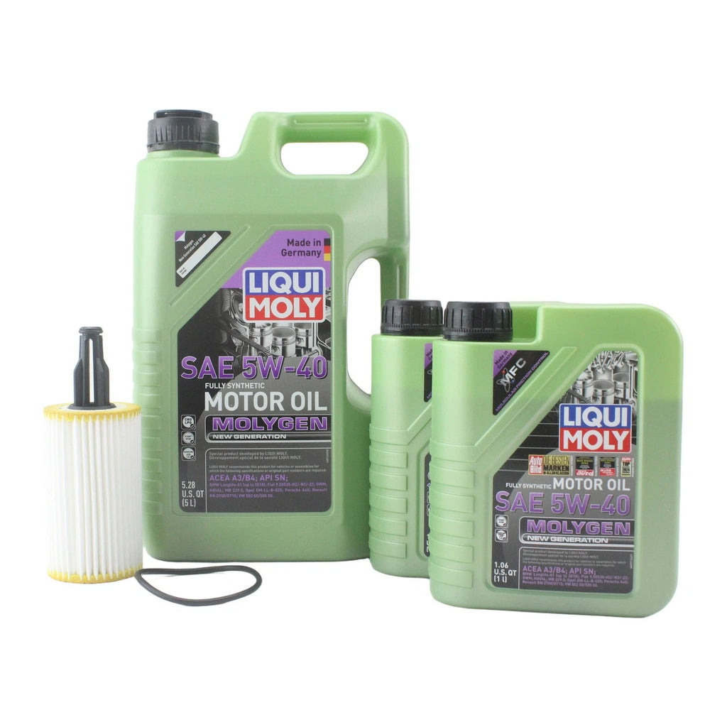 Oil Change Kit 7L Liqui Moly Molygen 5W-40 for Mercedes C300 (2015–2021)