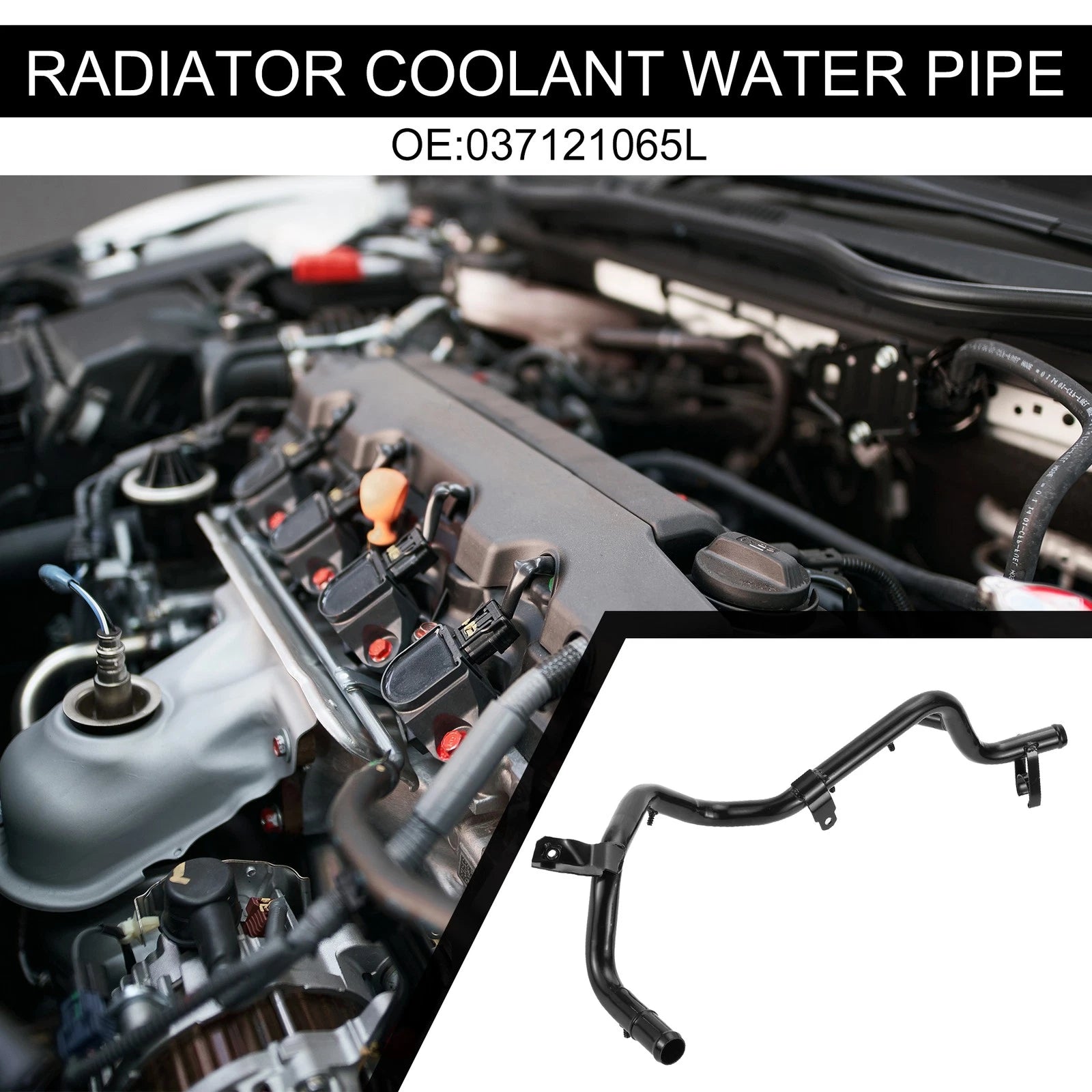 Coolant Water Pipe for Volkswagen Cabrio (1995–2002) No. 037121065L