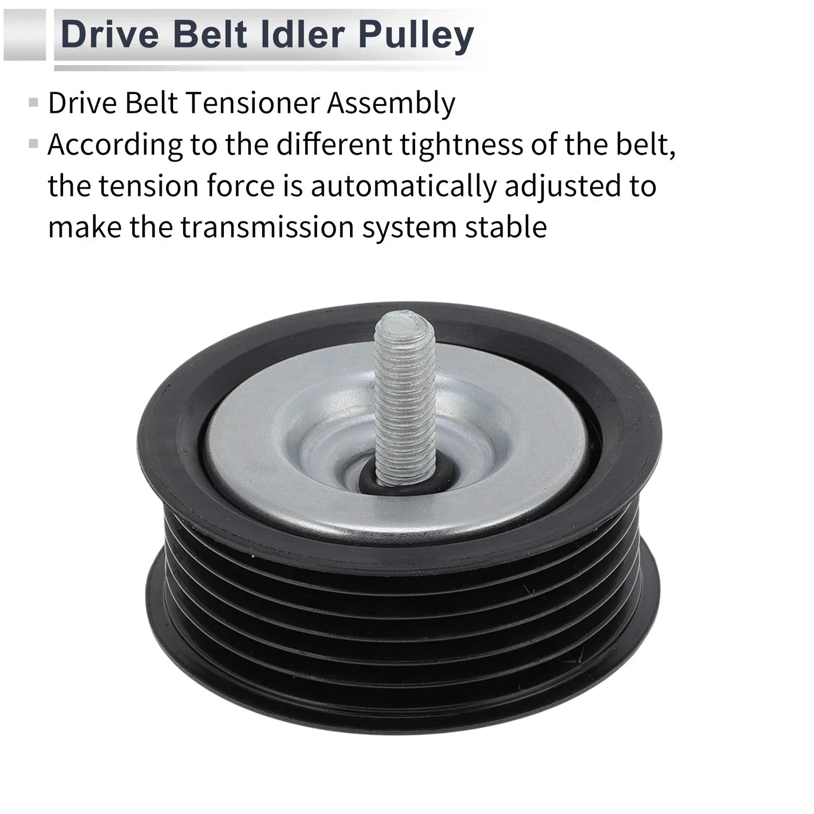 Drive Belt Idler Pulley for Mercedes-Benz W212 (2009-2014) Black 1 x Pc