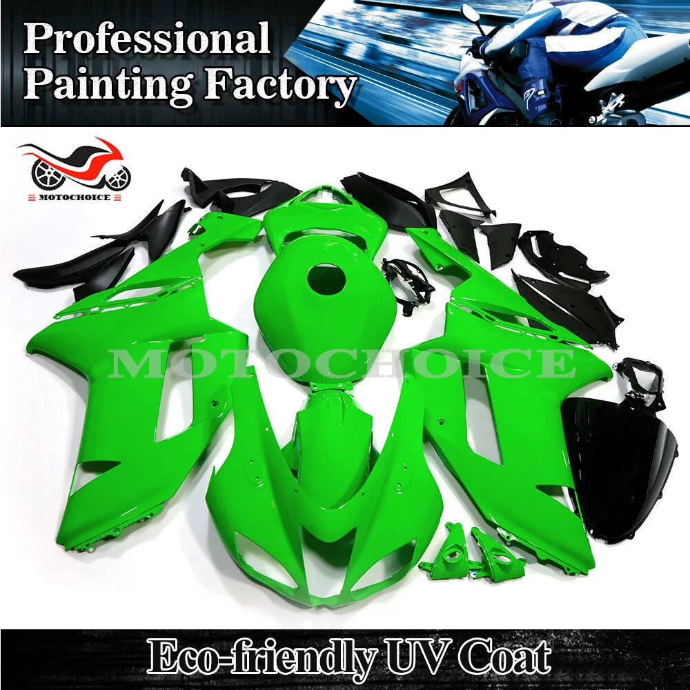Green ABS Fairing Kit for Kawasaki Ninja ZX6R (2007–2008)