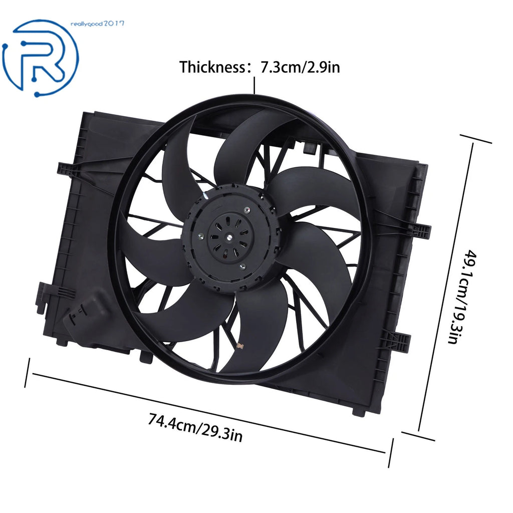Radiator Cooling Fan Assembly for Mercedes-Benz W203 C CLK-Class (2000–2007)
