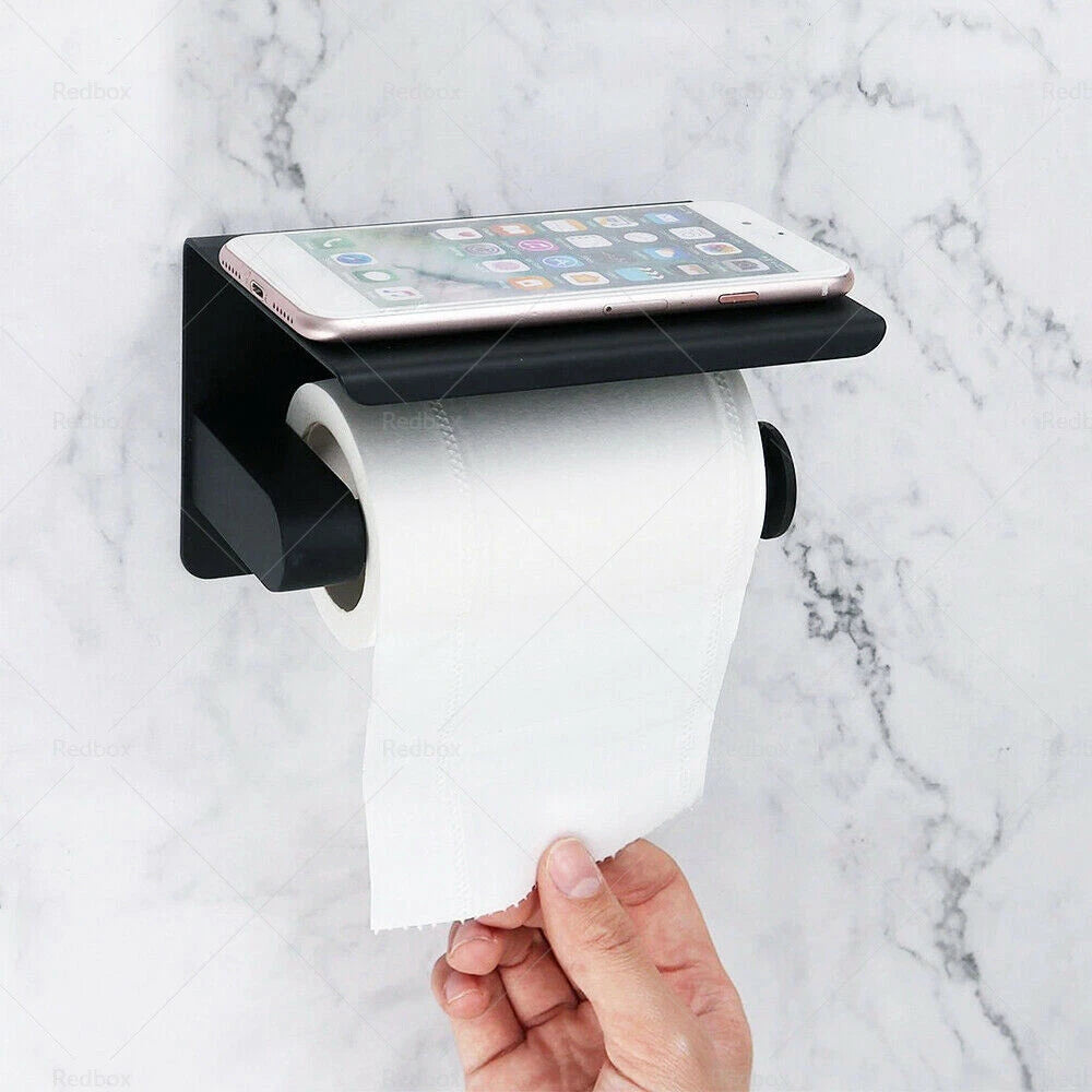 Stainless Steel Toilet Paper Holder with Phone Shelf for Bathroom (109HG008X2)