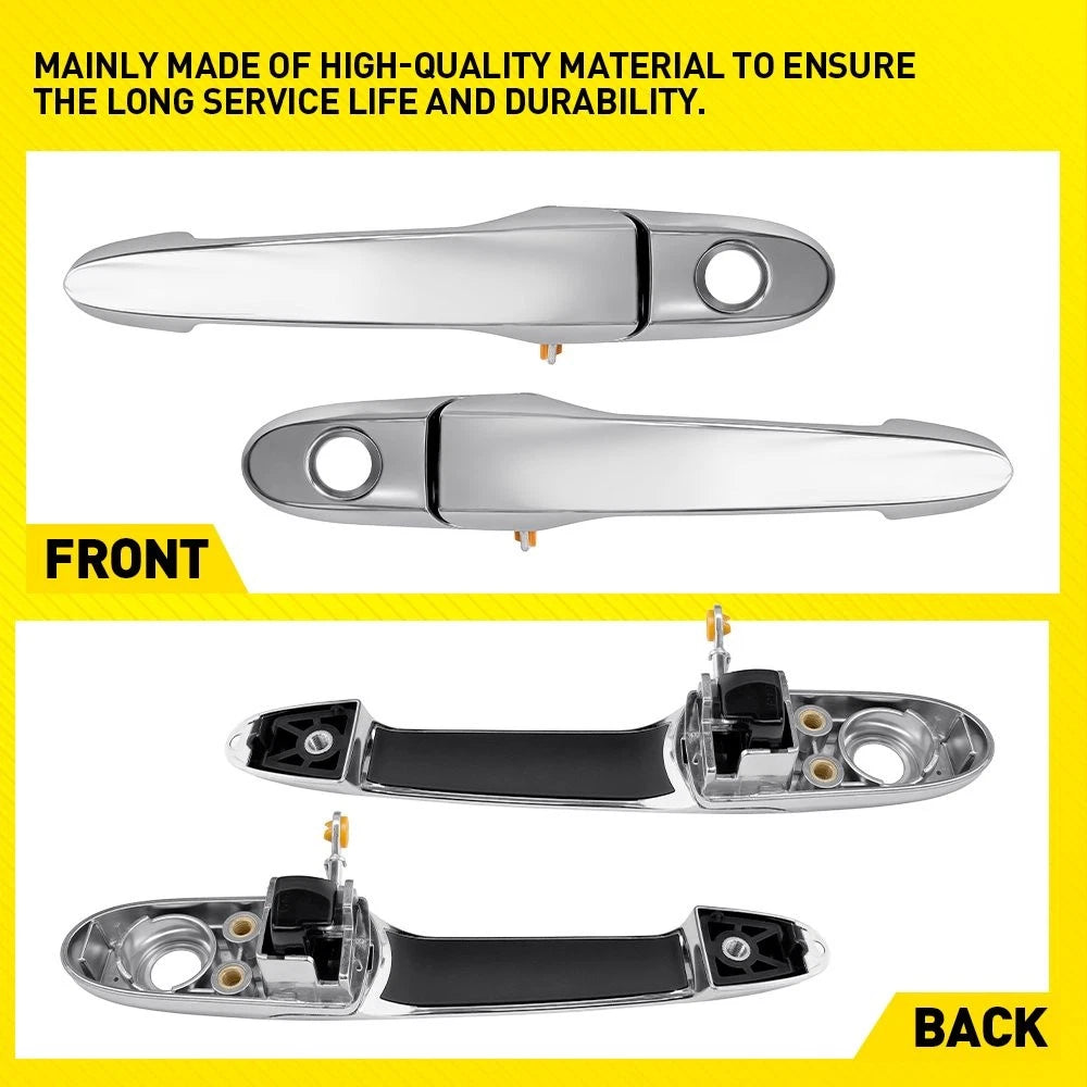 Set of 2 Exterior Door Handles for Saturn Sky (2007-2010) Chrome