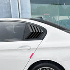 Gloss Black Rear Side Window Quarter Louver Cover for BMW 5-Series Sedan (2018–2023)