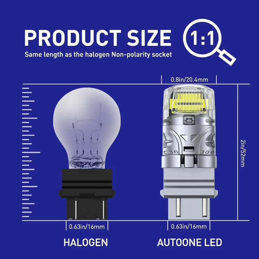 Set of 2 LED Reverse Backup Light Bulbs for Automotive (3156/3157/3057)
