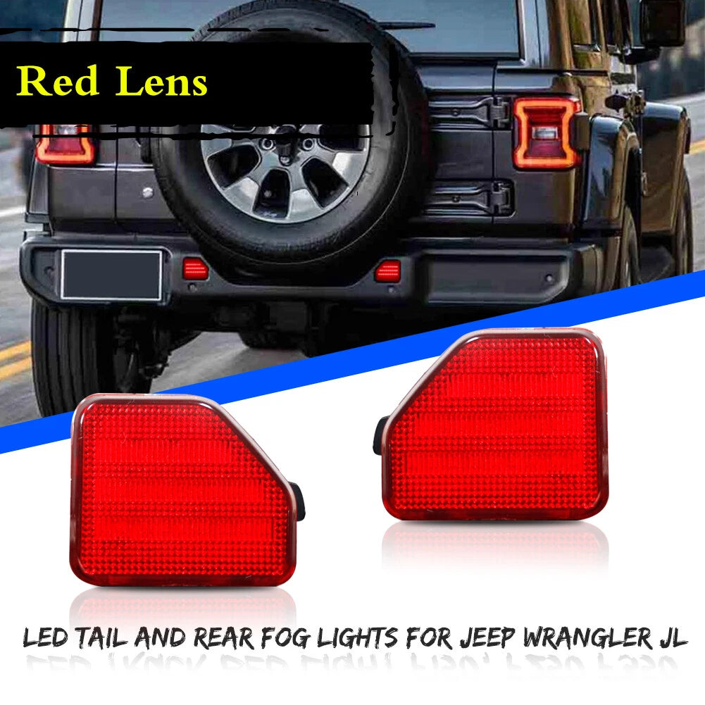 Set of 2 LED Rear Bumper Fog Lights for Jeep Wrangler JL (2018–Present)