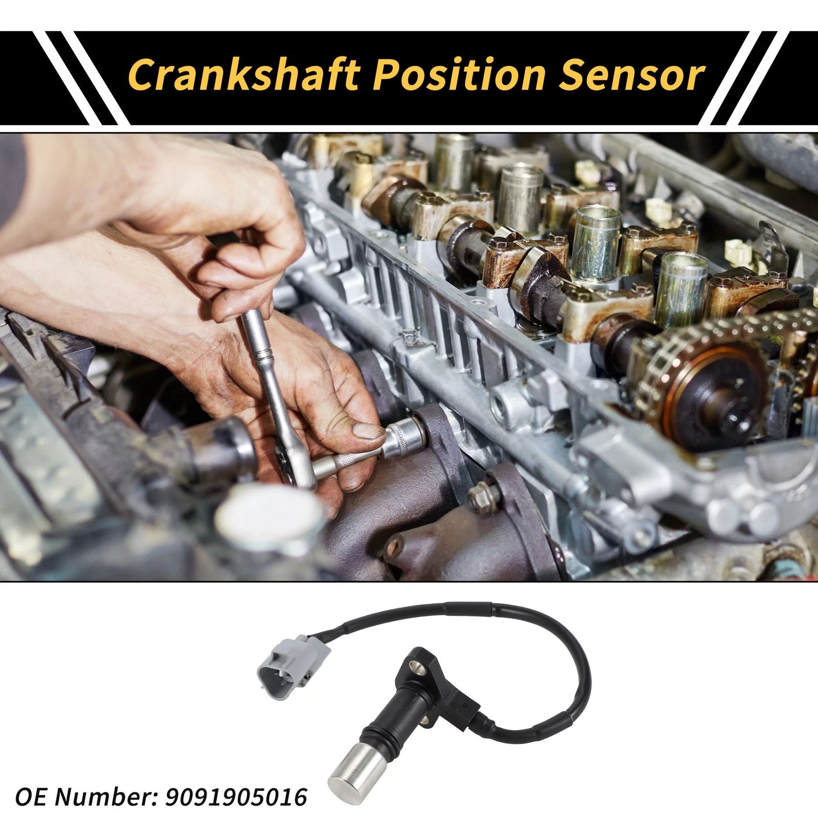 Crankshaft Position Sensor for Toyota Tacoma (1995–2004) No. 9091905016