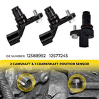 2X Camshaft Position Sensor for Buick Chevrolet GMC Saturn 2.0L 2.4L (2006–2017)