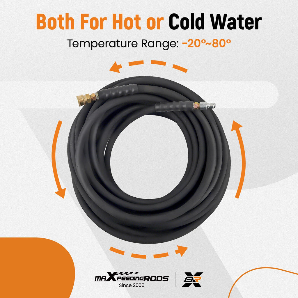 2 Wire Braid Pressure Washer Hose for High-Pressure Applications (100ft)