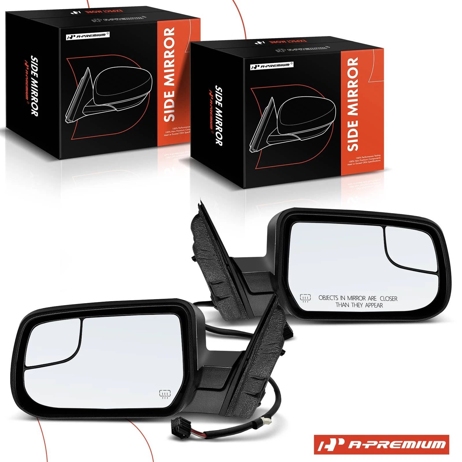 Power Mirror Pair Manual Fold Heated for Chevy Equinox (2012â2015)