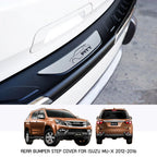 Rear Bumper Step Protector Scratch Guard Plate Chrome for Isuzu MUX (2012-2016)