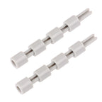 8X Mixer Potentiometer Extension Knobs Grey Plastic