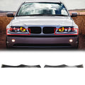 2X Headlight Eyebrow Eyelid Cover Trim for BMW E46 325i 325xi (1998–2006)