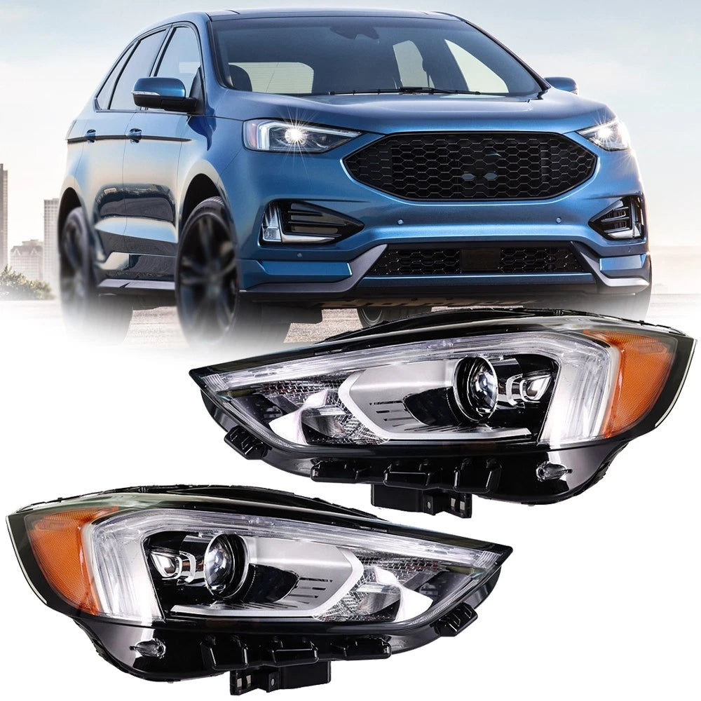 Pair of Full LED Headlights for Ford Edge (2019–2021)