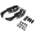 Flame Style Rearview Mirror for Cruiser Chopper (Universal Fit) Black