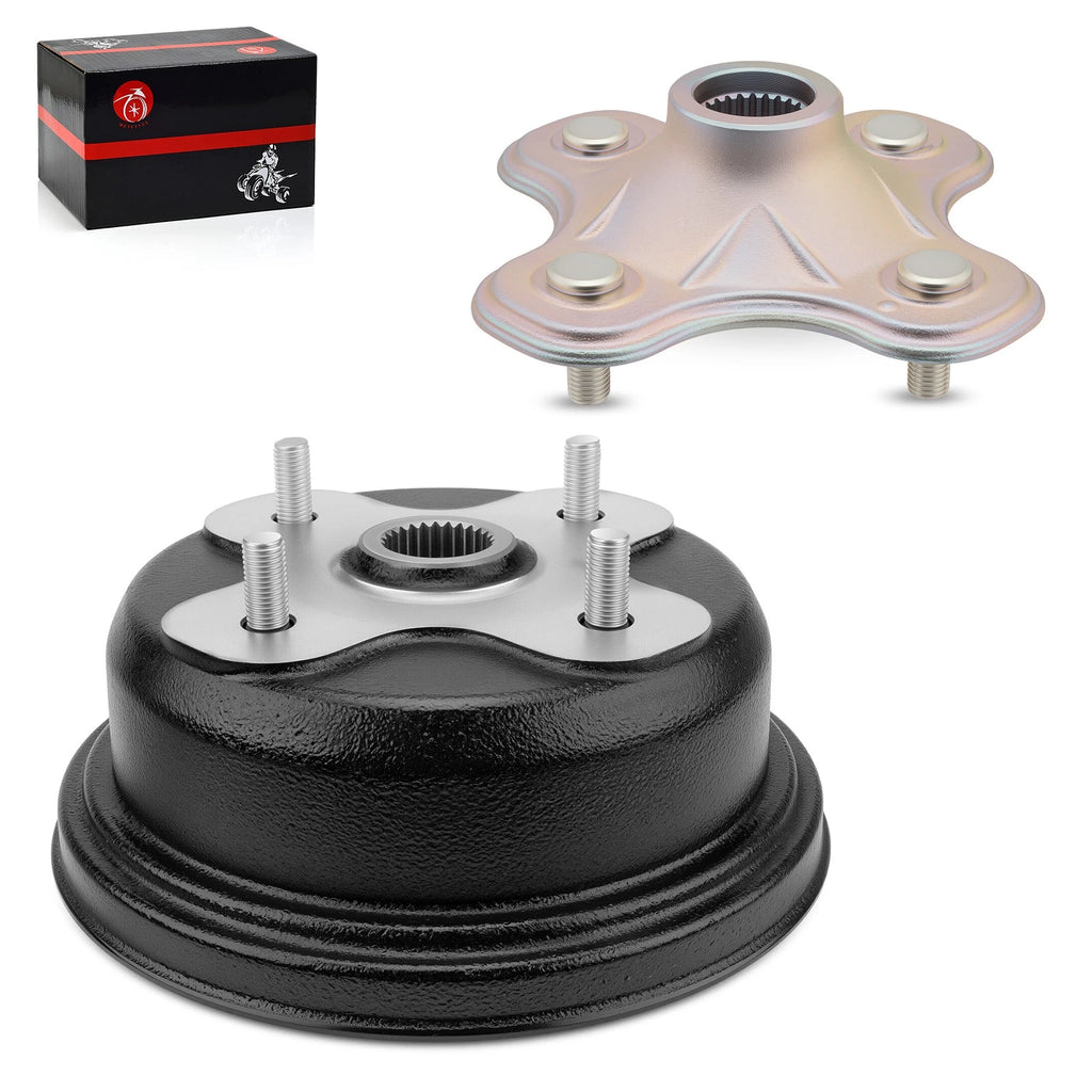 Rear Brake Drum w/ Wheel Hub for Yamaha Big Bear 350 Kodiak 400 (1998–2000) #4GB-2531E-00-00