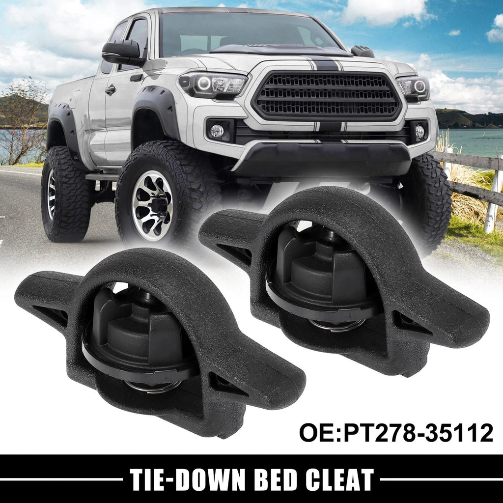 2pcs Tie-Down Bed Cargo Cleat for Toyota Tacoma (2005–2020) PT278-35112 Black