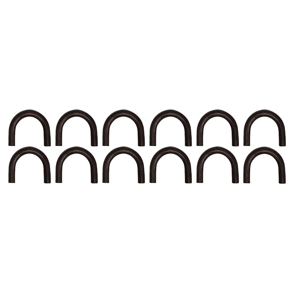 Set of 12 Weld-On D-Rings for Truck Trailer (1/2" Thick, 3"x2")