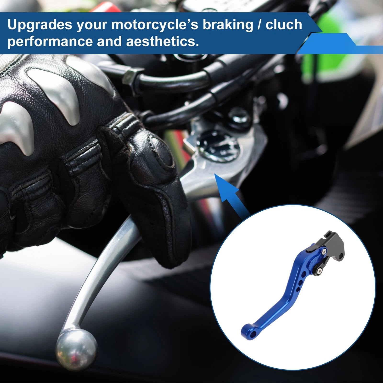 Adjustable Short Brake Clutch Levers 1 Pair for Suzuki GSXR750 (2004–2005) Blue