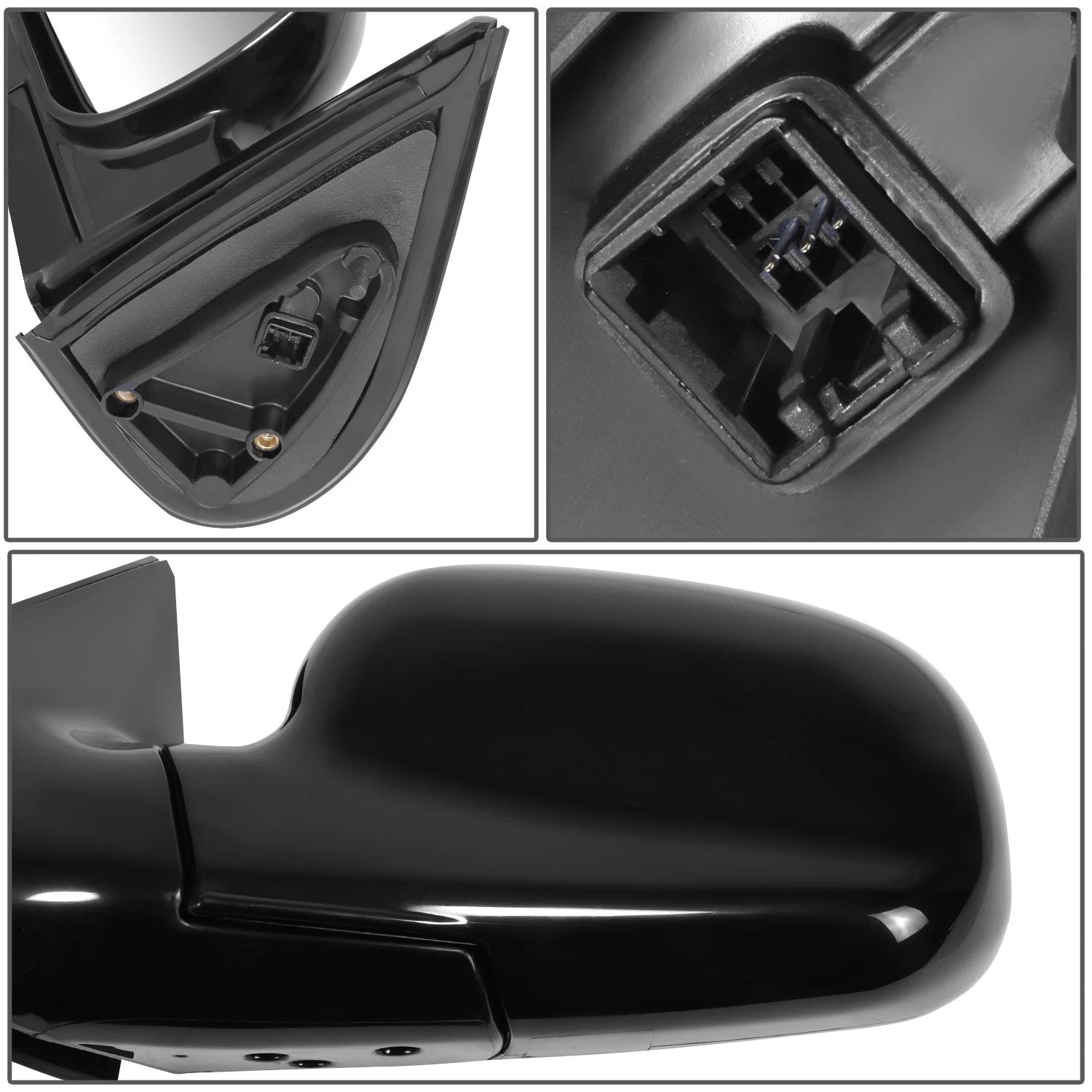 Driver Left Power Heated Glass Side Door Mirror for Hyundai Santa Fe (2003–2004)