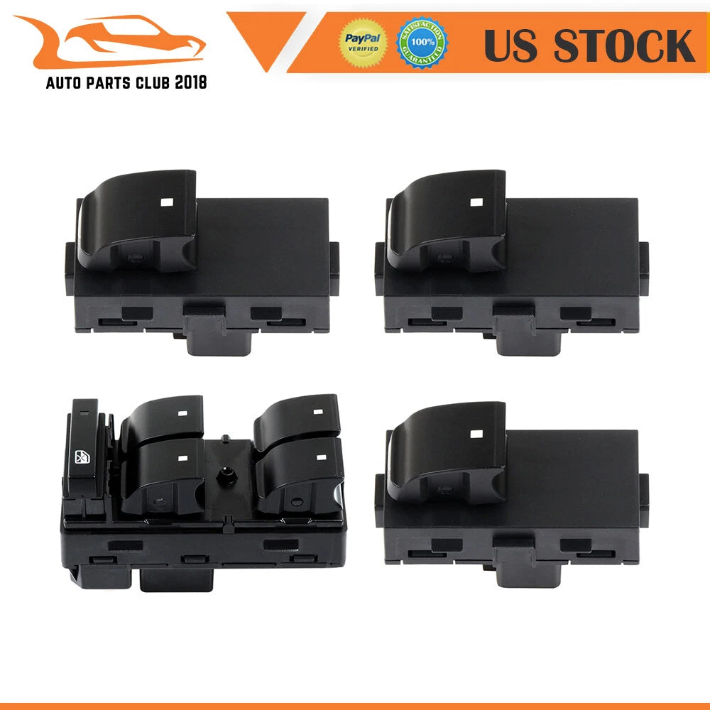 1x Driver Side & 3x Passenger Power Window Switch for GMC Sierra (2007–2013)