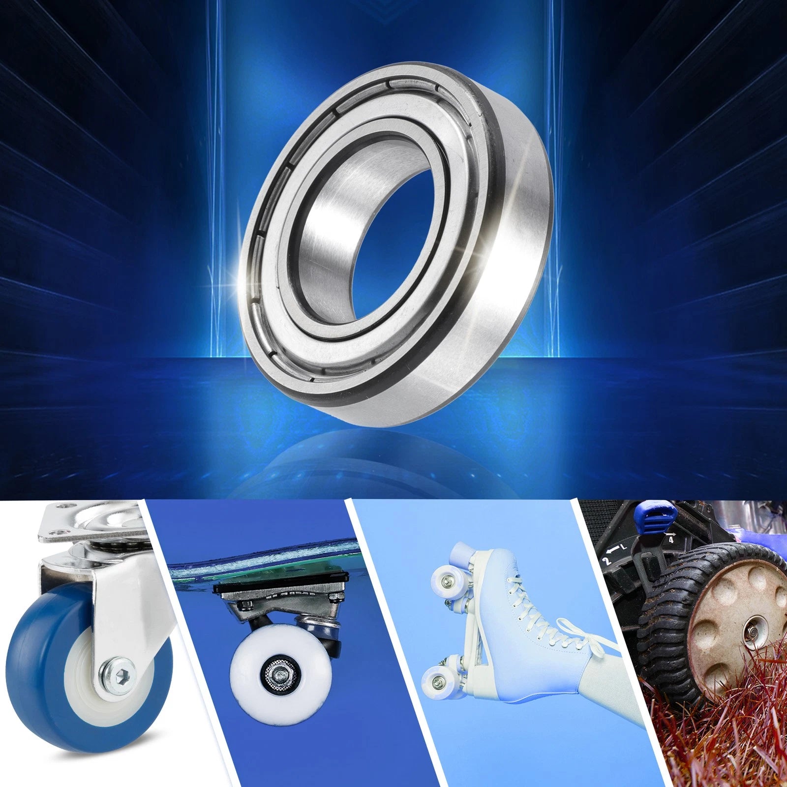 Set of 4 Deep Groove Ball Bearings 6005ZZ for Car (25x47x12mm)