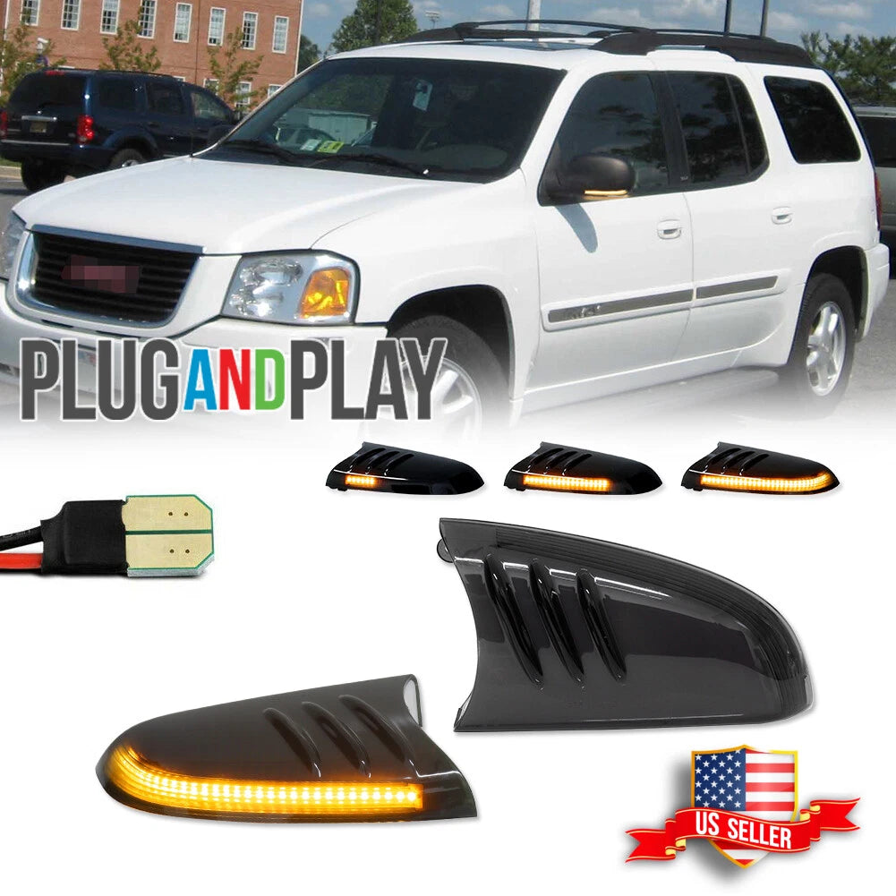 Smoked LED Side Mirror Signal Lights for Chevrolet Trailblazer (2002–2009)
