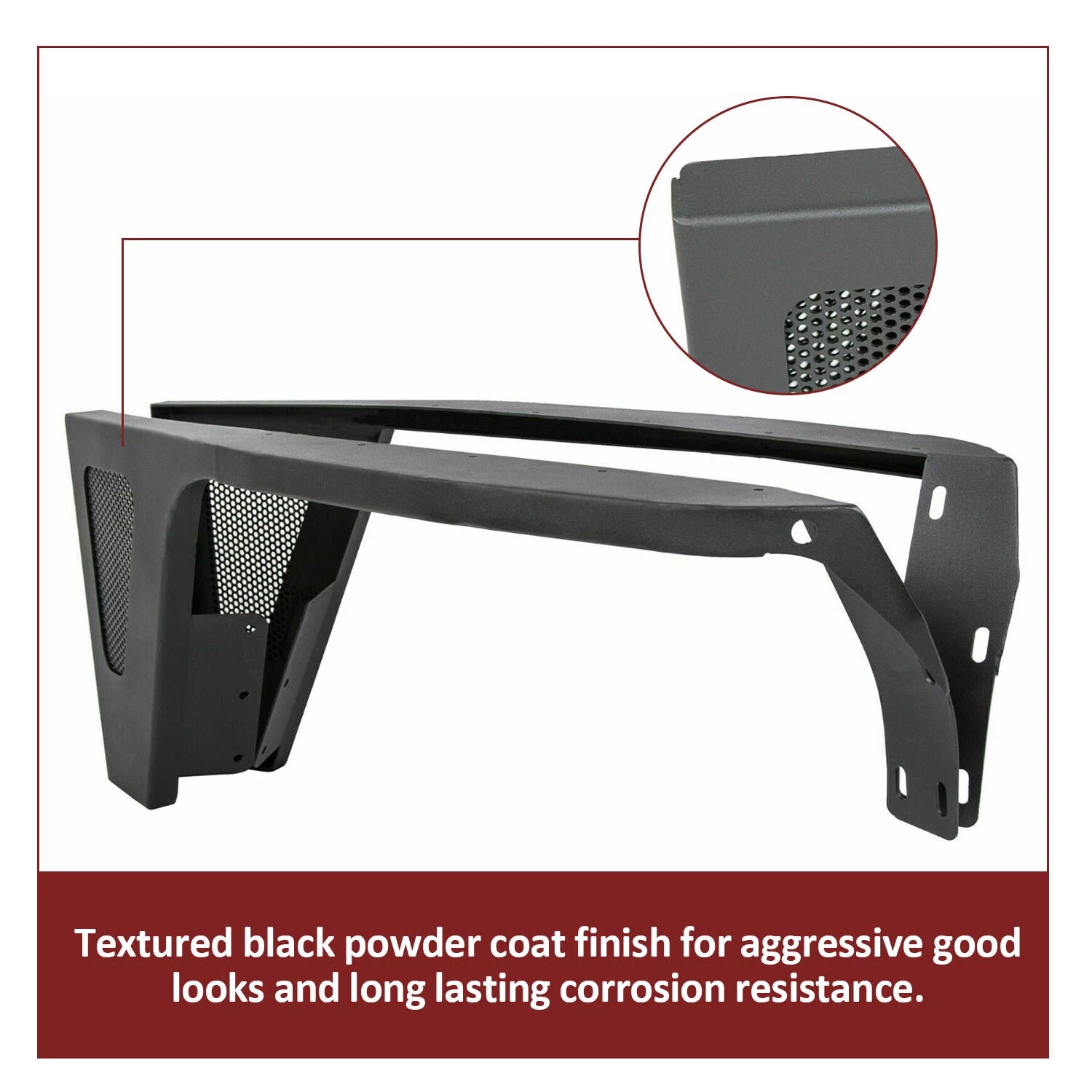 Front Fender Flares with LED Light for Jeep Wrangler YJ (1987–1995)