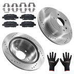 Rear Brake Rotors and Pads Kit for Nissan Qashqai X-Trail (2017–2019, 2005–2006)