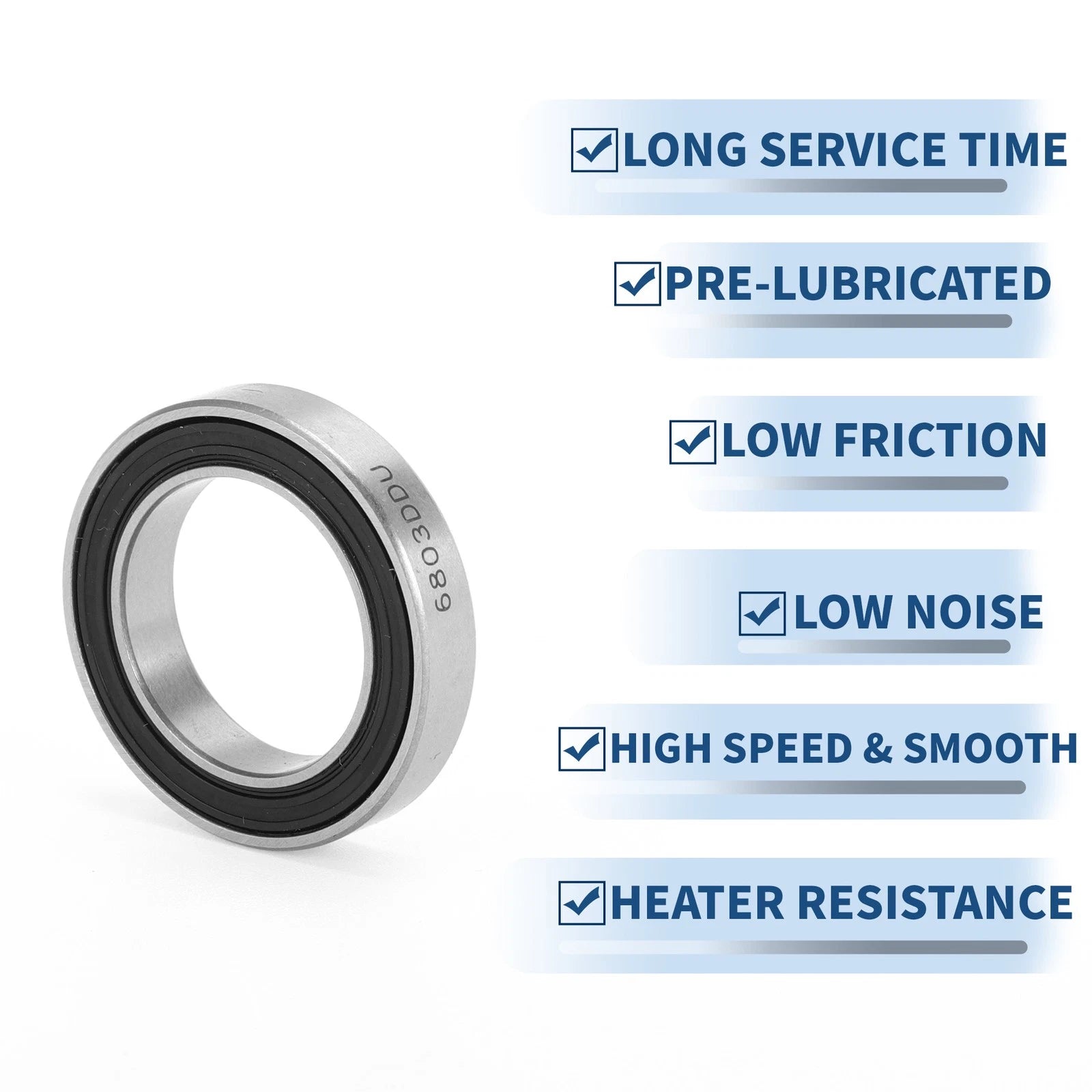 6803DD Deep Groove Ball Bearing for Scooter Skateboard Wheel (17x26x5mm)