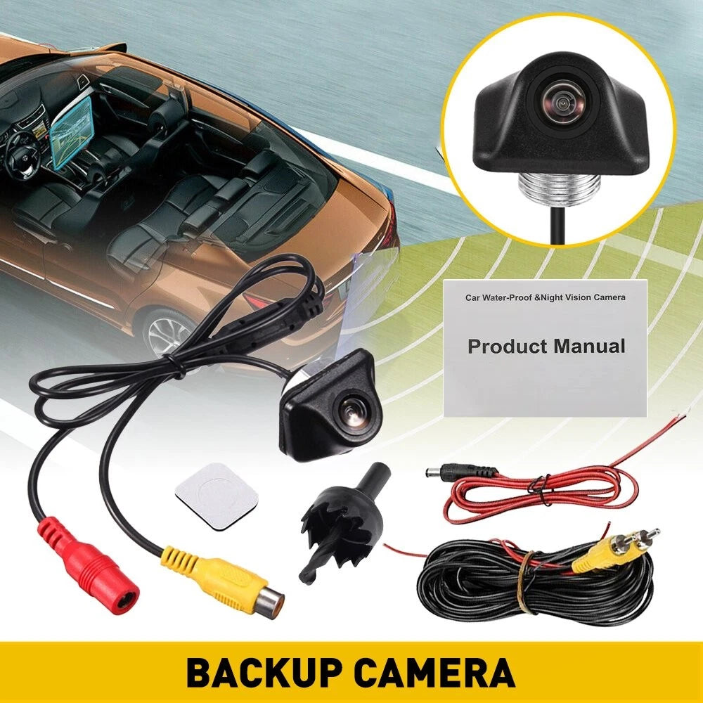Rear View Backup Camera for Universal Vehicles (170 Degrees, HD, Night Vision)