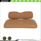 Leather Front Seat Cover for EZGO TXT (2000–2023) - Brown Checkered