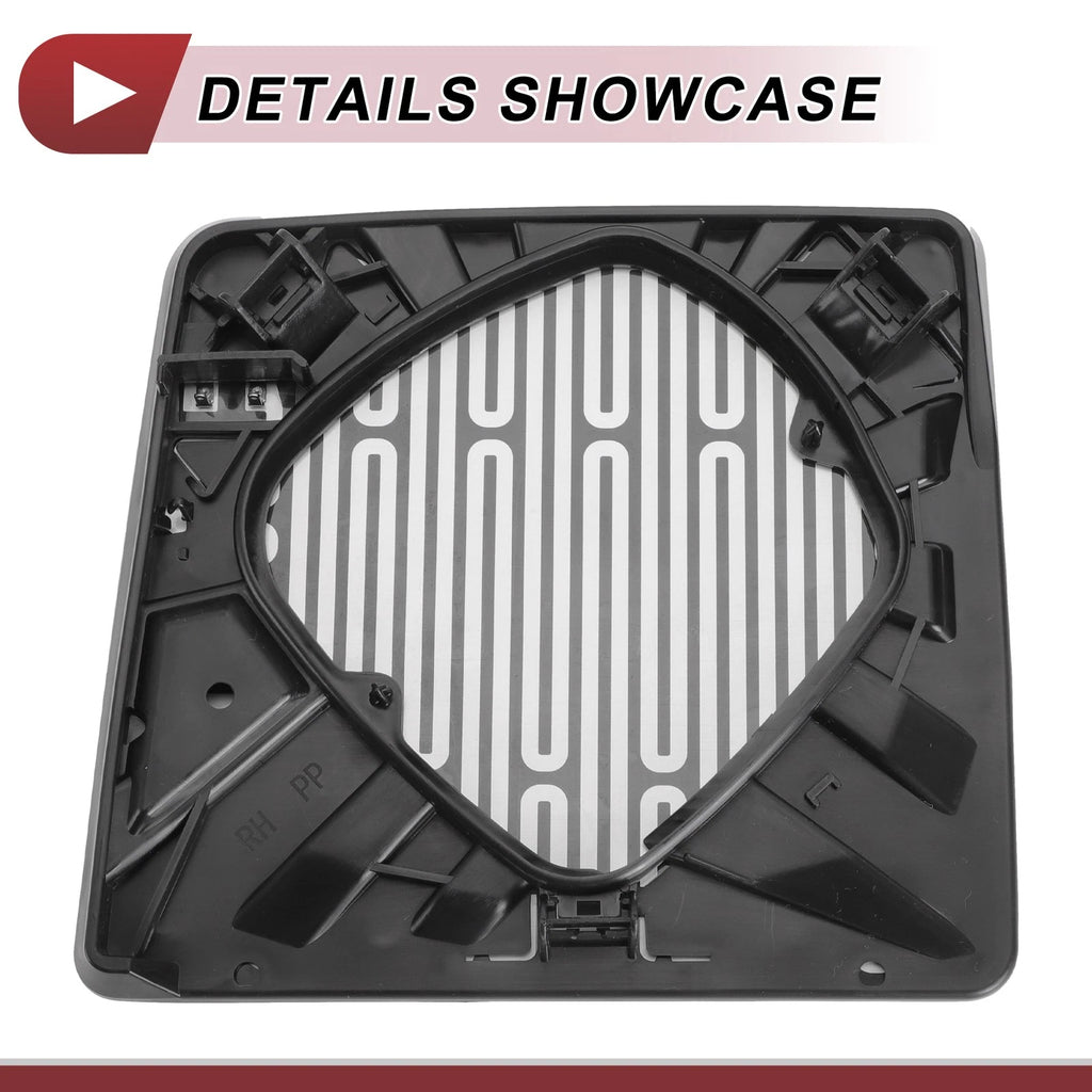 Heated Right Passenger Side Tow Mirror Glass for Ford 