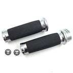 Chrome CNC Cut 1" Skull Handlebar Grip for Harley Touring Sportster Dyna CVO