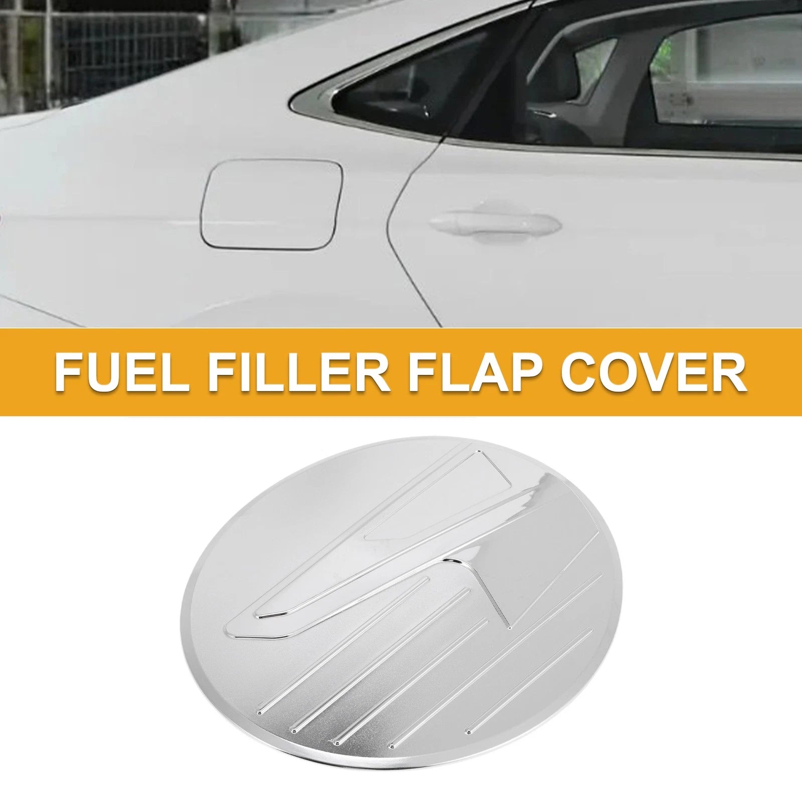 Fuel Tank Door Cap for Mazda CX-30 (2020–2025) Chrome Silver Tone
