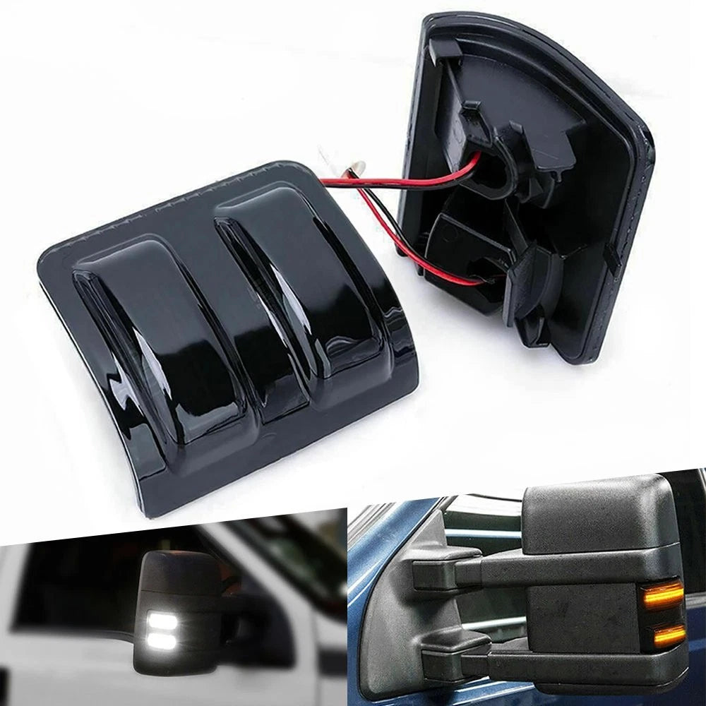 Sequential LED Side Mirror Signal Turn Light Smoked Lens for Ford F250/F350 (2017–2023)