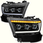 Sequential Tri-Projector LED DRL Headlight Lamps for Ram 1500 (2019–2024)