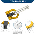 Tow Hook for Toyota Yaris (2023) - Metal Ring, 23cm, Gold