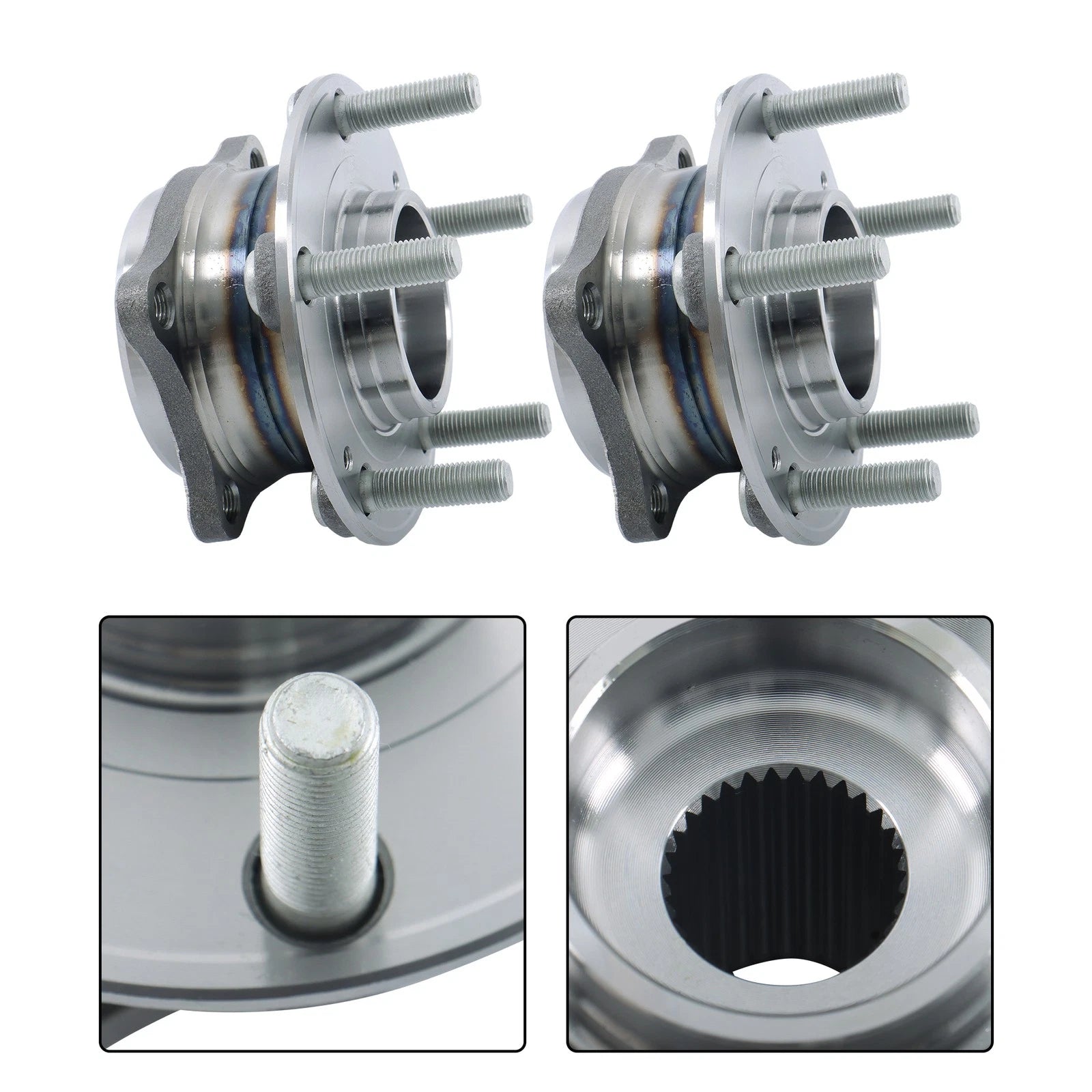 Pair Rear Wheel Hub Bearings for Hyundai Santa Fe (2007-2018)