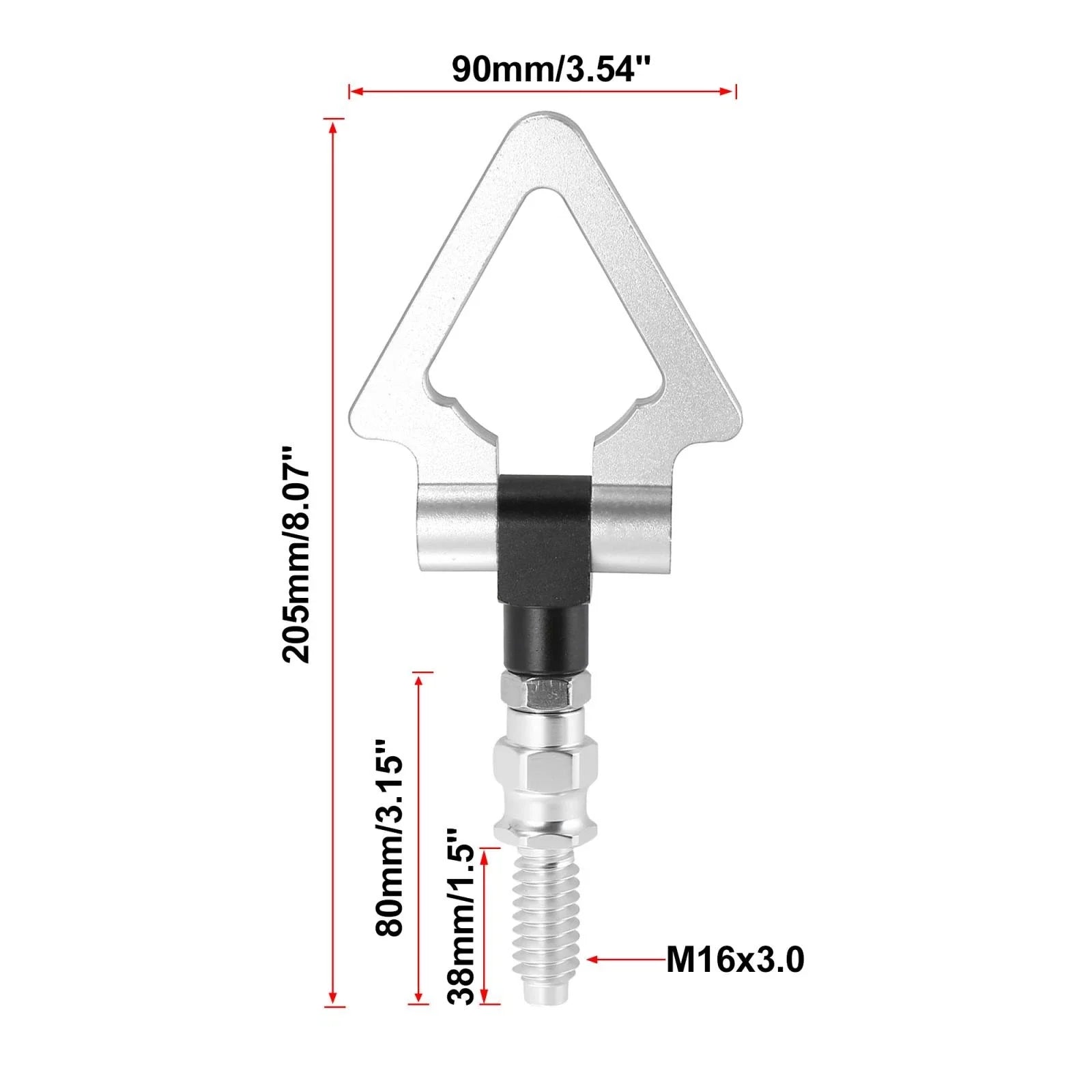 Racing Tow Hook Triangle Ring for BMW 3 Series 5 Series 7 Series Z3 Z4 Silver
