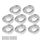 Set of 8 LED Deck Courtesy Lights for Marine Boat (12V)
