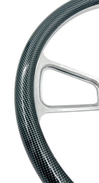 14 Inch Billet Steering Wheel Replacement with CF Style Wrap for Chevrolet (2000–2024)