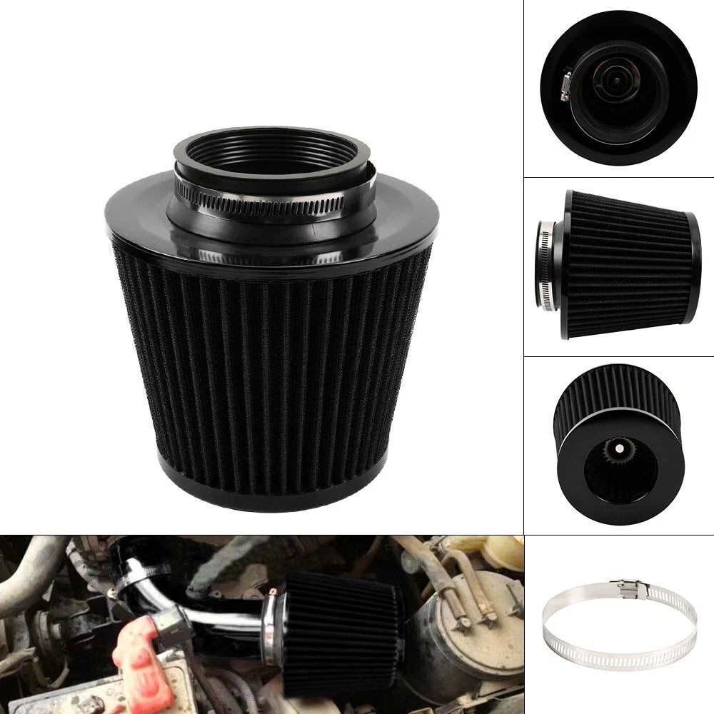 3" Cold Air Intake Cone Replacement Dry Air Filter for