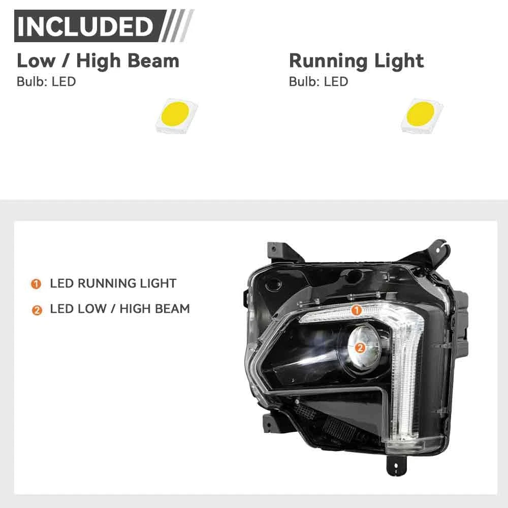 Full LED Headlight for Chevy Traverse (2022–2024) - Left Driver, Projector