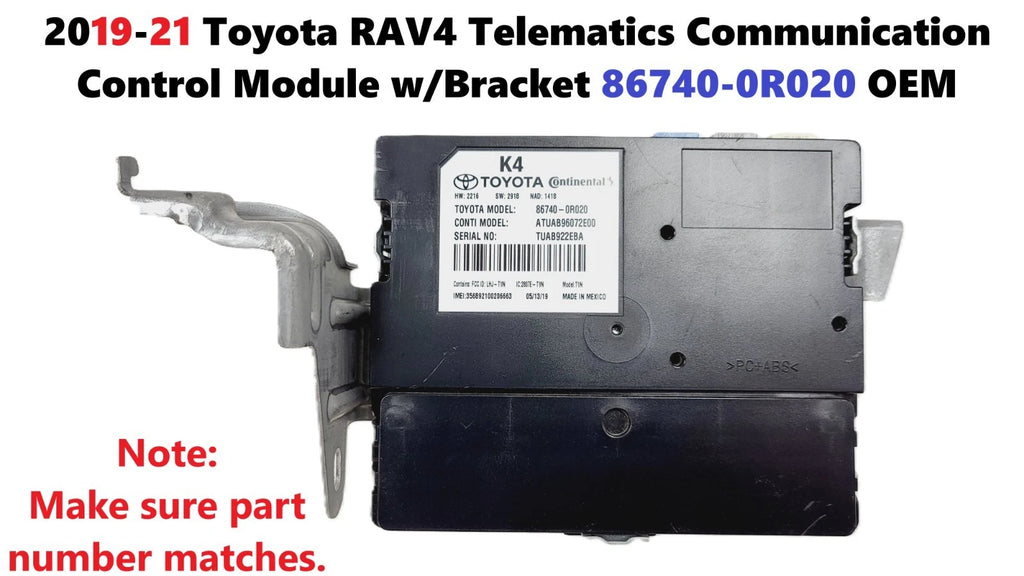 Telematics Communication Control Module for Toyota RAV4 (2019–2021) 867400R020